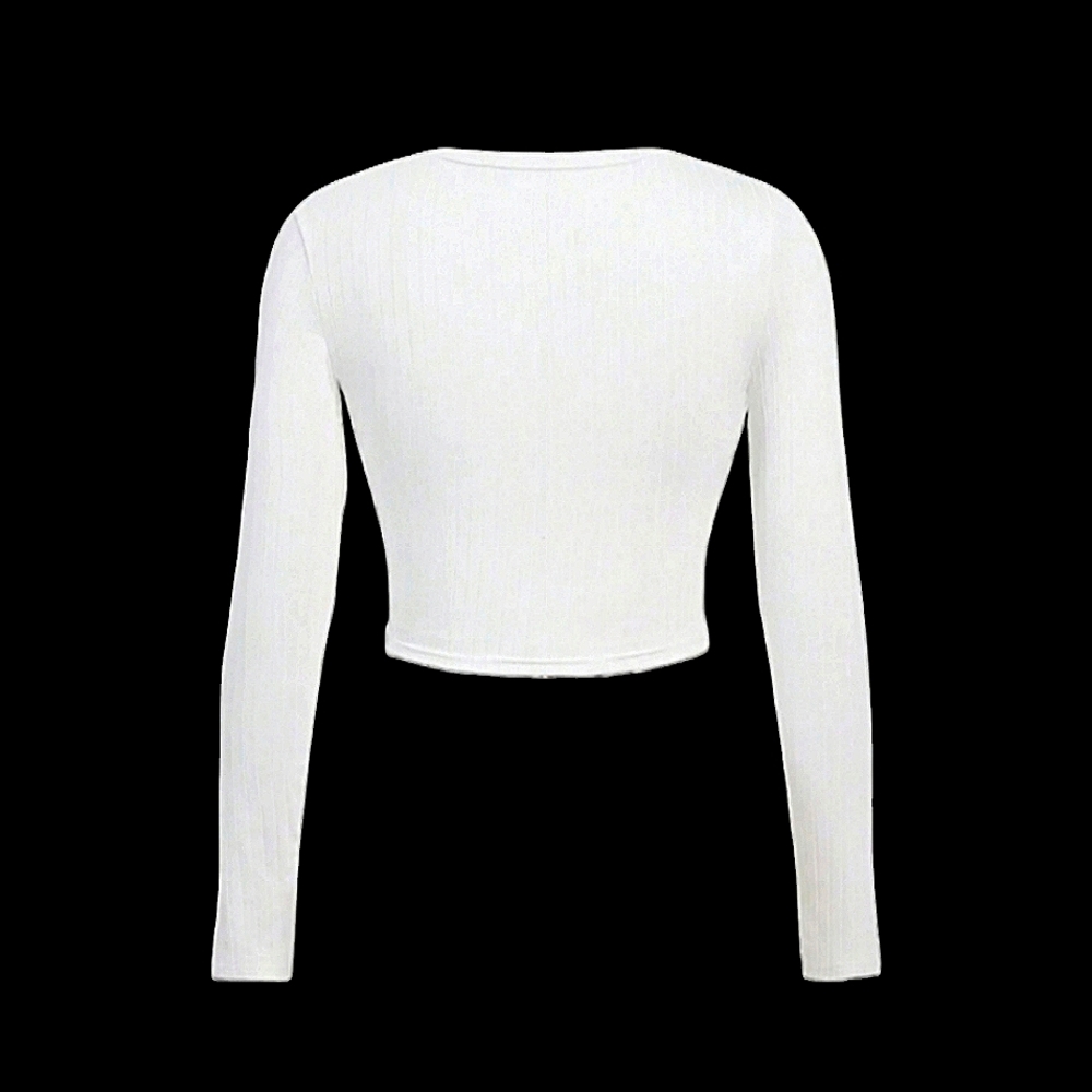 SOLD SOLD SOLDLace Up Front Crop Tee - Picture 2 of 7